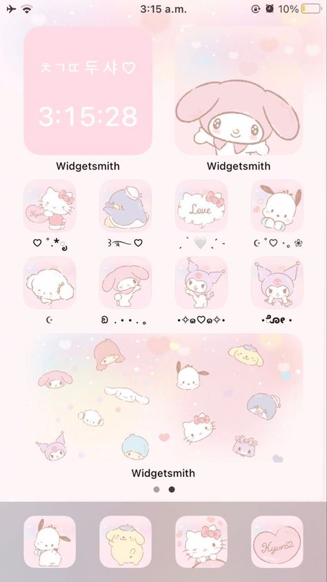 sanrio homescreen inspo inspiration cutecore kawaiicore Pink Sanrio Icons For Apps, Ios 16 Wallpaper Kawaii, Pink Anime Iphone Wallpaper, Sanrio Homescreen Ideas, Pink Sanrio Widgets, Sanrio Ios Layout, Ios Wallpaper Pink, Sanrio Themed Phone, Sanrio Pink Wallpaper