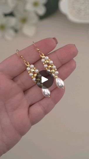 607 reactions · 185 shares | 1Minute Beaded Pearl Earrings Tutorial: How to Make Beautiful Earrings with Beads & Thread.  #earringtutorial #earrings #beading #beads #pearl #gemstone #hematite # beadedjewelry #diy #fypシ❤️💞❤️ #jewelrydesign #jewelrymaking  Visit @beadlot YouTube channel for DIY Jewelry Making Tutorials.   For Beads & Jewelry Making Supplies visit www.beadlot.com | Bead Lot | beadlotcanada · Original audio Earrings With Beads, Diy Jewelry Making Tutorials, Earrings Tutorial, Earring Tutorial, Handmade Wire Jewelry, Jewelry Making Tutorials, Handmade Wire, Pearl Gemstone, Beads Jewelry