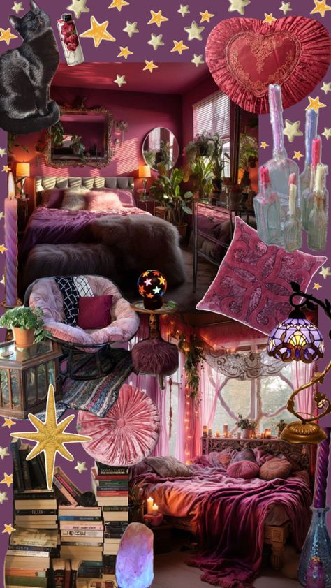 Whimsigoth Bedroom, Witch Room, Deco Studio, Dark Home, Cute Bedroom Decor, Redecorate Bedroom, Dream Room Inspiration, Dream Spaces, Room Inspiration Bedroom