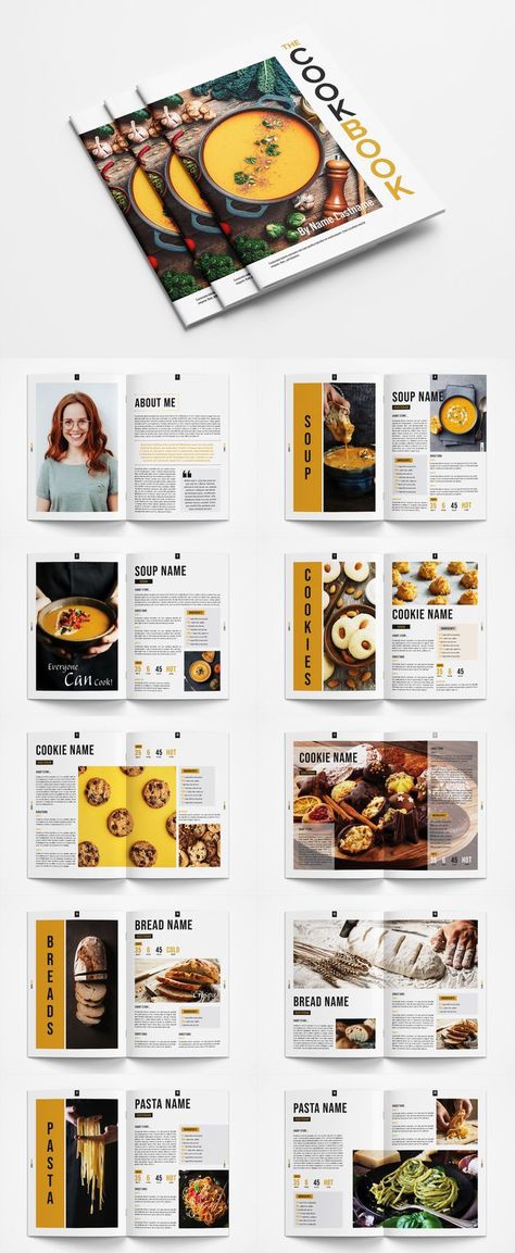 Cookbook Page Layout, Recipe Booklet Design, Cookbook Page Design, Cooking Magazine Layout, Magazine Food Layout, Cooking Book Layout, Cooking Magazine Design, Magazine Layout Design Food, Recipes Design Layout