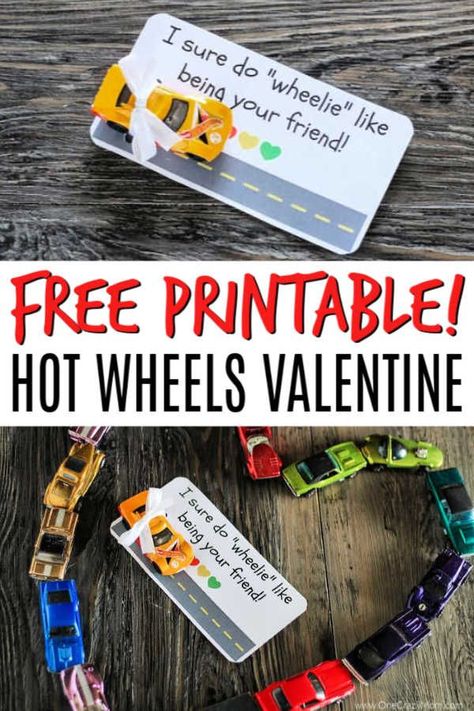 We have a fun and free printable to make these Hot Wheels Valentines. Homemade valentine cards are so easy to make and a ton of fun! Race Car Valentines, Hot Wheels Valentine, Valentines Homemade, Car Valentine, Free Valentine Cards, Homemade Valentine, Fun Valentines Day Ideas, Valentines Printable, Printable Valentines Day Cards