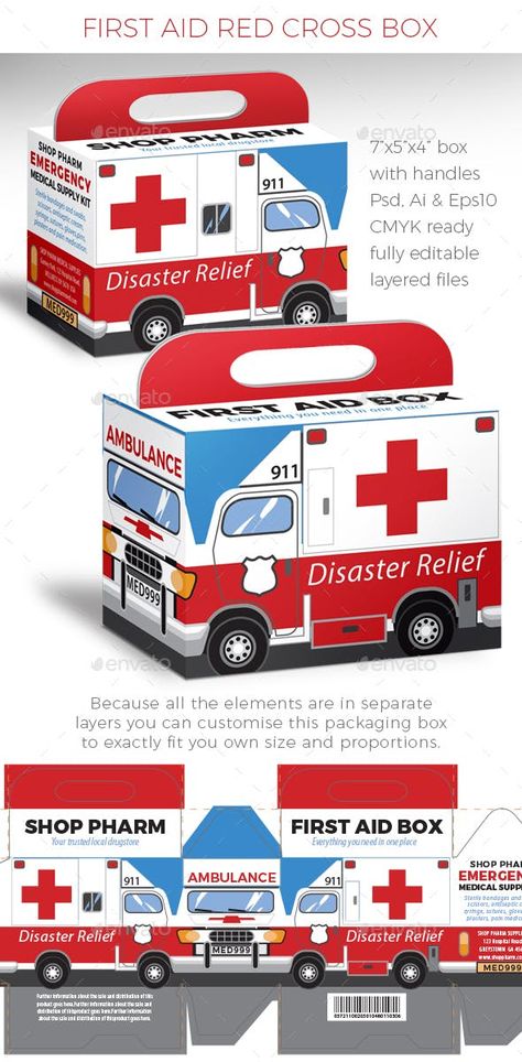 Medical First Aid Emergency Box with Handle by joiaco | GraphicRiver First Aid Box Design, Training Logo, Templates Simple, Strength Training For Beginners, Weight Training Programs, Cpr Training, Box With Handle, Medical Emergency, Medical Training