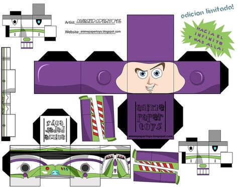 Buzz Lightyear Buzz Lightyear Printable, Toy Story Printables, Toy Story Crafts, 3d Templates, Toy Story Theme, Paper Toys Template, Papercraft Printable, Paper Toy, Toy Story Birthday