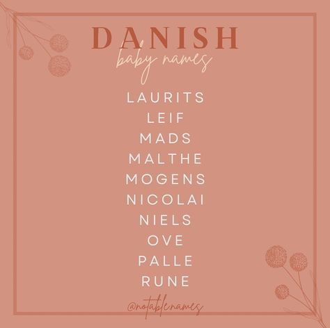 Danish Girl Names, Danish Names, Scandinavian Names, Random Baby, Writing Inspiration Tips, Beautiful Tattoos For Women, Girls Names, Best Character Names, Baby Name List