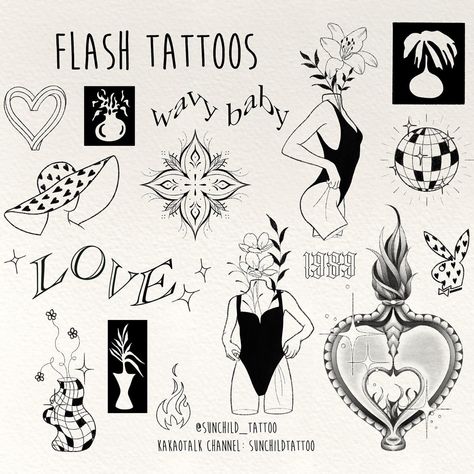 Sunchild Tattoo, Love Flash Tattoo, Valentine Tattoos, Valentines Flash, Child Tattoo, Sun Child, Night Tattoo, Tattoo Instagram, Flash Sheet