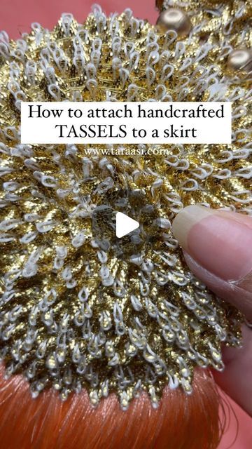 Taraasi | Sustainable clothing on Instagram: "How to attach handcrafted tassels to a skirt ?

Shop now !
www.taraasi.com
(Link in bio)" Artisanal Clothing, Tassels Fashion Clothing, Tassel Skirt, Free Lifestyle, Beads Embroidery, Tassels Fashion, Clothing Diy, Sustainable Clothing, A Skirt