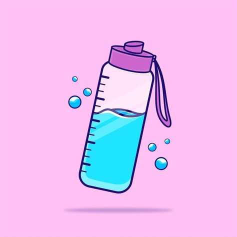 Vector drink bottle illustration cute | Premium Vector #Freepik #vector Drinking Water Drawing, Water Bottle Clipart, Bottle Illustration, Water Bottle Illustration, Water Bottle Cartoon, Drink Water Doodle, Soda Bottle Illustration, Cartoon Milk Bottle, Water Bottle Drawing