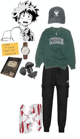 Izuku Midoriya Outfit, Fem Izuku Midoriya, Mha Clothes, Bnha Hero Costumes, Fem Izuku, Anime Fits, Bakugo Katsuki Fanart, Katsuki Fanart, Finding Style