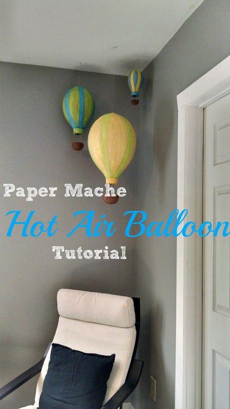 Air Baloons Decoration Diy, Transport Preschool, Paper Mache Hot Air Balloon Diy, Hot Air Balloon Paper Mache Ideas, Hot Air Balloon Tutorial, Balloon Diy Crafts, Air Balloon Diy, Hot Air Balloon Diy, Paper Mache Hot Air Balloon