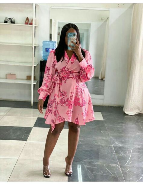 Casual Chiffon Short Gowns, Shifon Short Gown Style, Crepe Material Short Gown Styles In Nigeria, Short Gown For Chivon, Chiffon Short Gown Styles For Ladies, Chivon Styles Short Gown, Styles For Materials, Gown Styles For Materials, Latest Short Gown