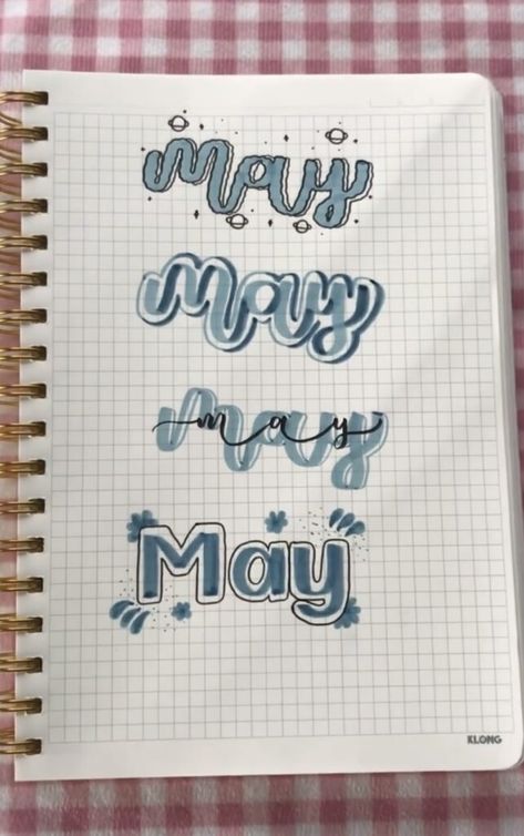 23 Best May Bujo Titles to Brighten up your Spreads - atinydreamer Header Font Ideas, May Header, March Header, May Bujo Theme, Bujo Title Page, Bujo Titles, Bujo Headers, Minimal Bujo, May Bujo