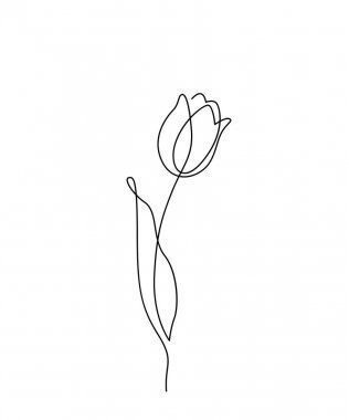 Minimalist Tulip Tattoo, Greek Symbol Tattoo, Delicate Tattoos For Women, Simple Tats, Dragon Tattoo Ideas, Tulip Drawing, Basic Tattoos, Tulip Tattoo, Self Love Tattoo