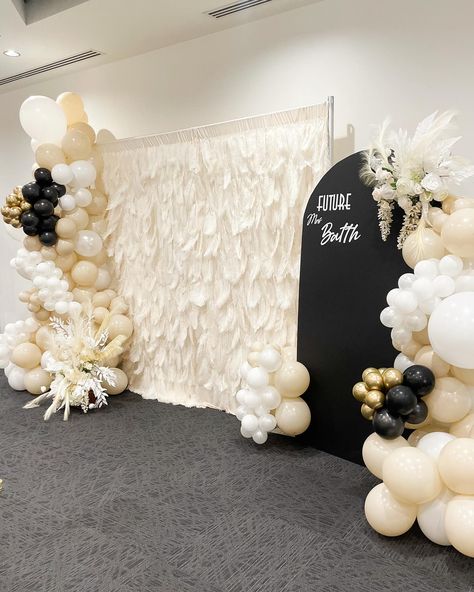 15 Unique Bridal Shower Themes to Copy | Mummy Time Black And White Bridal Shower Theme, Black And White Bridal Shower Ideas, White Bridal Shower Theme, Unique Bridal Shower Themes, Bridal Shower Themes, Shower Images, Bridal Shower Backdrop, Bridal Theme, Dreamy Wedding Dress