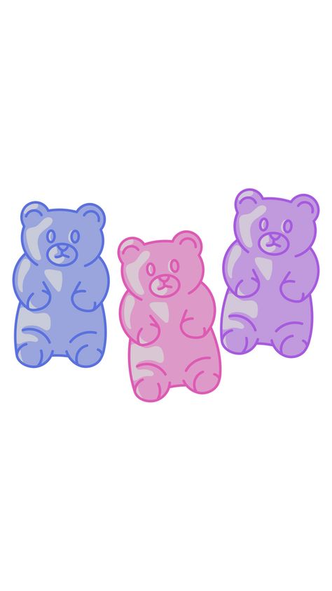 They are gummy bears - you heard about them in a famous song called The Gummy Bear Song. Who doesn't like to have these charming jelly bears like in our fanart VSCO Girl Colorful Gummy Bears Sticker... Gummy Bear Sticker Printable, Gummy Bear Tattoo Design, Cute Gummy Bear Drawing, Gummy Bears Illustration, Gummy Bear Clipart, Gummy Bear Doodle, Gummy Bears Cartoon, Gummy Bear Cartoon, Gummy Bear Illustration