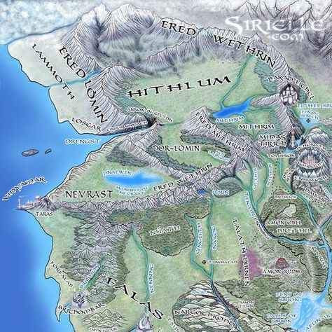 Map drawing by myself, with Thangorodrim, compass rose and tengwar frame by Ominous. Based on on maps by J.R.R. Tolkien in The History of Middle-earth vol. XI, Christopher Tolkien in The Silmarillion, Karen Wynn Fonstad in The Atlas of Middle-earth and invaluable tips from Ominous and M.L., without whom the map would be incomplete.  #tolkien #silmarillion #beleriand #fantasymap #fantasyillustration #bookillustration #rpgmap #lotr #loroftherings #middleearth #cartography #tolkiengeek #tolkiennerd Tolkien Map, Middle Earth Elves, History Of Middle Earth, Map Drawing, Lotr Elves, Fantasy Map Making, Middle Earth Map, The Silmarillion, Map Symbols