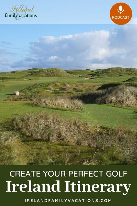 Ireland Golf Course. With Text Reading: A Golfer’s Travel Guide to Ireland. West Ireland, Best Scenery, Ireland Places To Visit, Ireland Bucket List, Europe Holiday, Best Of Ireland, Trip To Ireland, Ireland Itinerary, Ireland Travel Guide