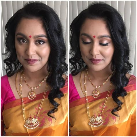 had the pleasure of dolling thurka yesterday - soft glam with loose curls...such a sweetheart!… Pathakam Chain, Simplistic Jewelry, Gold Pearl Jewelry, Peacock Necklace, Antique Gold Jewelry Indian, Bridal Jewellery Design, Antique Jewelry Necklace, Gold Bridal Jewellery Sets, Indian Bridal Hairstyles