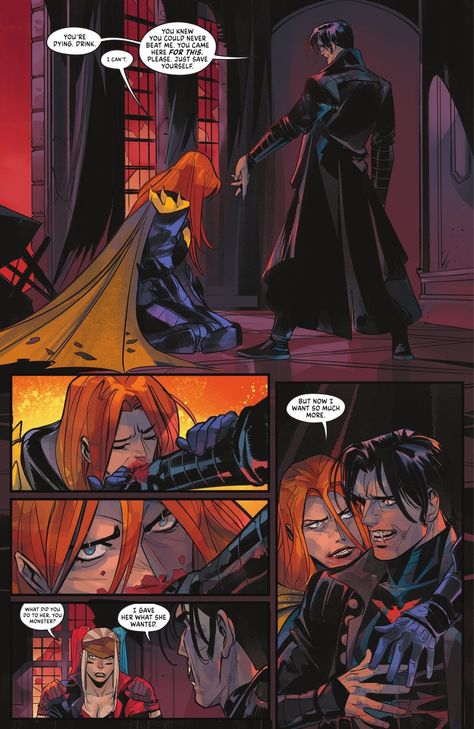 Dc Vs Vampires Nightwing, Nightwing And Barbara, Barbara Gordon And Richard Grayson, Nightwing And Batgirl Fanart, Nightwing Comic Panel, Dc Vampires, Vampire Nightwing, Batgirl And Nightwing, Nightwing Icon