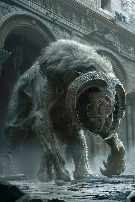 Battering Ram, Mythical Monsters, Beast Creature, Bounty Hunters, Fantasy Beasts, Monster Concept Art, Fantasy Creatures Art, Fantasy Monster, Mythical Creatures Art