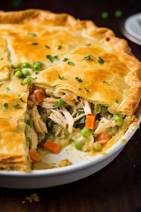 Chicken Pot Pie Chicken Pot Pie Recipe With Frozen Mixed Vegetables, Chicken Pot Pie With Mushrooms, Healthy Crockpot Chicken Pot Pie, Make Ahead Chicken Pot Pie, Lazy Chicken Pot Pie, Simple Chicken Pot Pie Recipe, Chicken Pie Recipes, Crockpot Chicken Pot Pie Recipe, Hashbrown Bites