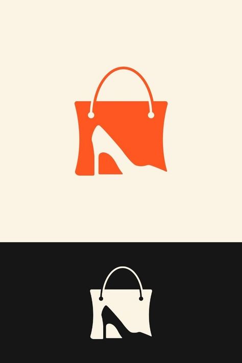 Handmade Bags Logo Design Ideas, Bags And Shoes Logo Design, Bag Company Logo, Logo Bag Shop, Footwear Logo, Bag Logo Design, Bag Logo, Modern Logo Satchel For Shopping, Dress Logo