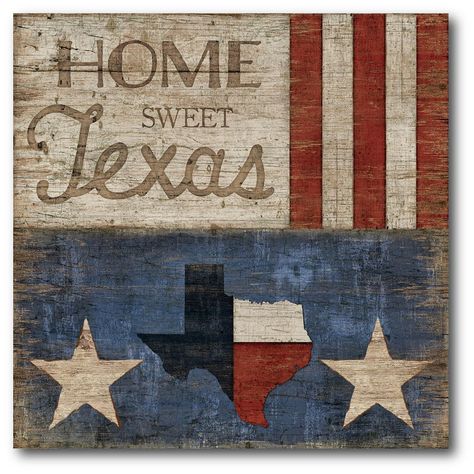 "Show off your decorating style with this COURTSIDE MARKET Home Sweet Texas Canvas Wall Art. Show off your decorating style with this COURTSIDE MARKET Home Sweet Texas Canvas Wall Art.  Stretcher bars prevent warping, twisting and snapping Imported Horizontal or vertical display Attached sawtooth hook Wipe clean Canvas, MDF, metal Medium: 24\"H x 24\"W x 1.5\"D Small: 16\"H x 16\"W x 1.5\"D Large: 30\"H x 30\"W x 1.5\"D Weight: 2 lbs. Size: 16X16. Color: Multi/None. Gender: unisex. Age Group: ad Texas Canvas, Bamboo Background, Texas Decor, Cotton Shower Curtain, Decorating Style, Stars At Night, Digital Flowers, Flag Design, Art Show