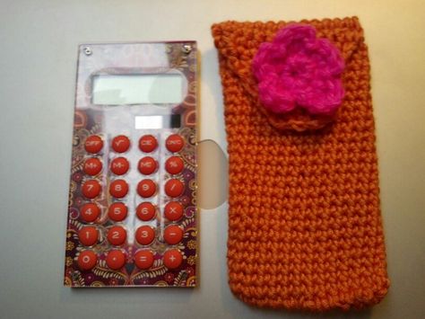 My own design.  Vera Bradley calculator case. Crochet Case, Crochet Ideas, Calculator, Vera Bradley, Crochet Projects, Crochet, Design