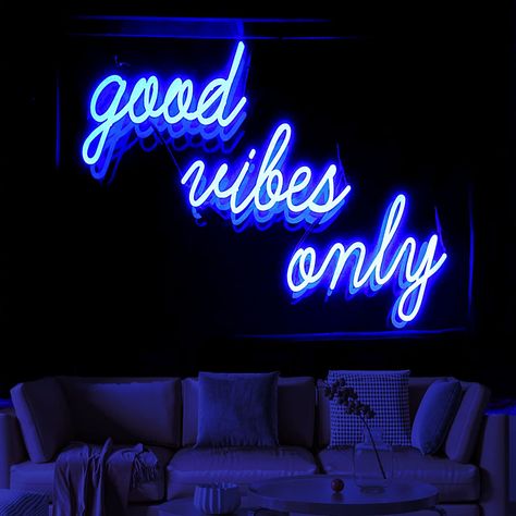 PRICES MAY VARY. ❤[Blacklight/UV Reaction]: This neon tapestry will glow under black light/ultraviolet light, with bright colors, creating an amazing visual experience. In normal light, the color is full and vivid ❤[Amazing Production]: The unique blacklight tapestry is made of high-quality polyester fiber. The pattern is clear, soft, fadeless and light ❤[Size]: We have chosen the glow in the dark tapestry with a width of 51 inches and a length of 60 inches, which is suitable for a variety of di Neon Tapestry, Electric Blue Aesthetic, Neon Light Party, Dark Tapestry, Neon Lights Party, Black Light Party, Blue Room Decor, Tapestry For Bedroom, Packaging Accessories