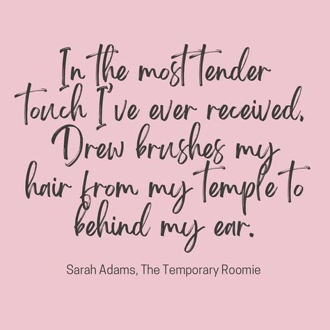 That’s So Romantical on Instagram: "I just finished The Temporary Roomie by Sarah Adams and I don’t care how many books I read with the tucking her hair behind an ear scene I love it EVERY TIME! And there’s like a gazillion other romantical and hilarious scenes in this book so get your hands on it NOW! #thatssoromantical #sarahadams #sarahadamsauthor #thetemporaryroomie #romanticquotes #romanticbooks #romcombooks #romcomreads #romanticfiction #romance #romancebooks #summerreads #summerbooks The Temporary Roomie, The Temporary Roomie Sarah Adams, Practice Makes Perfect Sarah Adams Book, The American Roommate Experiment Book Quotes, When In Rome Book Sarah Adams, Once And For All Sarah Dessen, Clean Romance Novels, Sarah Adams, Romcom Books