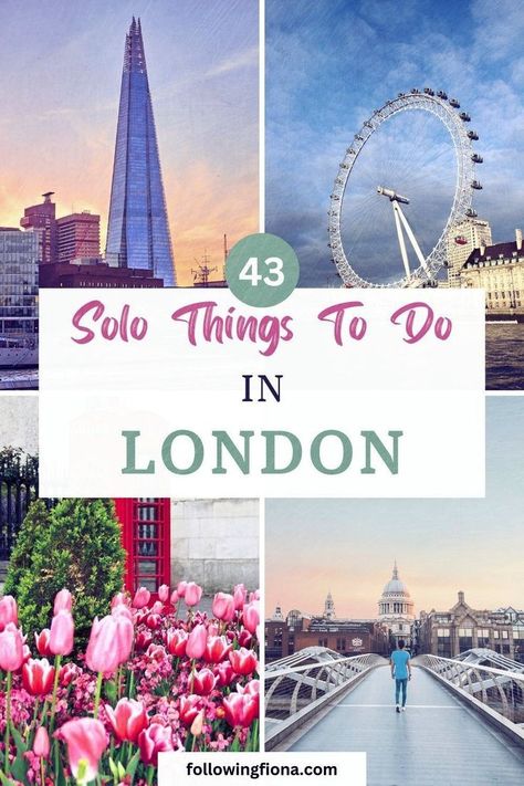 Worried about finding London solo travel activities? You'll find the best must-do in London spots that are perfect for solo adventurers. 

Save this pin to ensure a memorable solo experience!

Ideal for a London Christmas vacation!

For more London travel guides visit followingfiona.com What To See In London, London Activities, England Winter, London Bucket List, London Itinerary, London Vacation, Things To Do Alone, Travel Guide London, London Trip