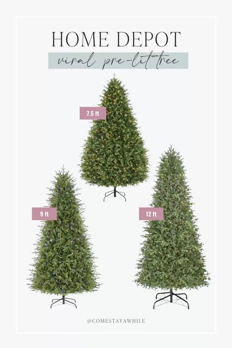 The viral pre-lit Christmas tree from Home Depot is back in stock! These trees will sell out so fast! Hurry and grab one while you can! 🚨🤯 Home Depot viral tree, Christmas at Home Depot, Christmas tree finds. Follow comestayawhile for more authentic, affordable DIY home renovations, home decor, fashion picks, beauty favorites, humor, parenting, and more. Amandalovesamazon shops for budget friendly neutral, modern farmhouse home decor, mom on the go beauty products, and trending fashion styles. Viral Home Depot Christmas Tree, Viral Christmas Tree, 12 Foot Christmas Tree, Neutral Modern Farmhouse, Diy Home Renovations, Modern Farmhouse Home Decor, Modern Farmhouse Home, Pre Lit Christmas Tree, Home Renovations