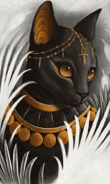 Egyptian Cat Tattoos, Egypt Cat, Egyptian Goddess Art, Egyptian Cat Goddess, Starověký Egypt, Egyptian Cats, Egypt Tattoo, Egyptian Cat, Ancient Egypt Art