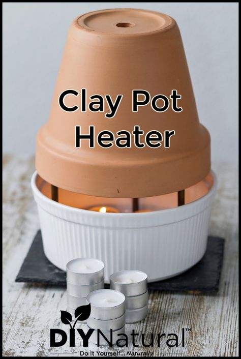 A clay pot heater is a simple and effective emergency heat source. Let's learn how to make them and what types of candles to use for minimal soot and ash. Emergency Heat Source, Clay Pot Heater, Homemade Heater, Candle Heater, Diy Heater, Emergency Candles, Emergency Preparedness Kit, Emergency Preparation, Deco Nature