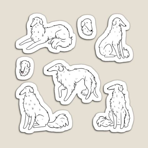 Borzoi Doodle, Borzoi Cute, Dog Logos, Borzoi Dog, Dragon City, Animal Study, Dog Logo, Cute Dragons, Graphic Elements