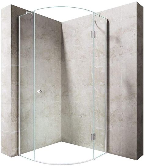 Corner Showers For Small Bathrooms, Quadrant Shower Room Ideas, Semi Circle Shower Enclosure, Quadrant Shower Small Bathroom, Glass Shower Corner, Shower Quadrant, Corner Shower Ideas, Frameless Corner Shower Doors, One Piece Corner Shower Unit