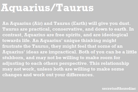 Aquarius And Taurus Relationship, Aquarius Taurus Compatibility, Taurus Relationships, Aquarius Things, Taurus Compatibility, Aquarius Girl, Aquarius Compatibility, Taurus Personality, Aquarius Taurus