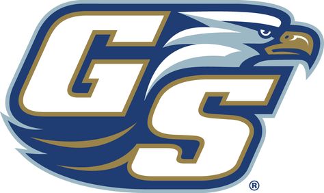 Georgia Southern Eagles Alternate Logo (2004) - An Eagle flying bewteen letters GS Eagles Basketball, Southern Logo, Georgia Southern Eagles, Southern University, Georgia Southern University, Georgia Southern, Virtual Museum, Sports Logos, Eagle Logo