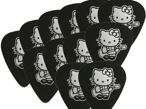 Hello Kitty Fender Guitar Picks Hello Kitty Guitar, Fender Guitar, Guitar Picks, Guitar Strap, Electric Guitar, Hello Kitty, Guitar, Kitty, Stars