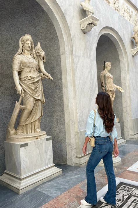 art, statue, goddess, roman goddess, aesthetic, thatgirl, fortuna, rome, italy, vatican Vatican Museum Photo Ideas, Vatican Museum Outfit, Vatican Outfit, Vatican City Outfit, Vatican City Aesthetic, Italy Photoshoot, Rome Outfits, Museum Outfit, Vatican Museum