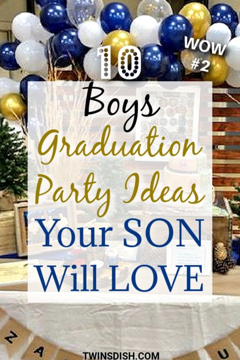 2024 Graduation Party Ideas Boy, Best Graduation Party Ideas, Simple Graduation Centerpieces For Boys, High School Graduation Party Ideas 2024 Boy, Boy Grad Party Centerpieces, Graduation Backdrop Ideas For Boys, Boys Graduation Party Ideas Centerpieces, Lacrosse Graduation Party Ideas, Graduation Decorations For Boys