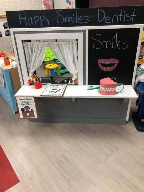 Dentist Ideas For Preschool, Dental Office Dramatic Play, Dentist Office Dramatic Play Preschool, Dental Dramatic Play Preschool, Job Activities For Preschool, Dentist Activity For Preschool, Dramatic Play Dentist, Dentist Dramatic Play Preschool, Dentist Activities For Preschool