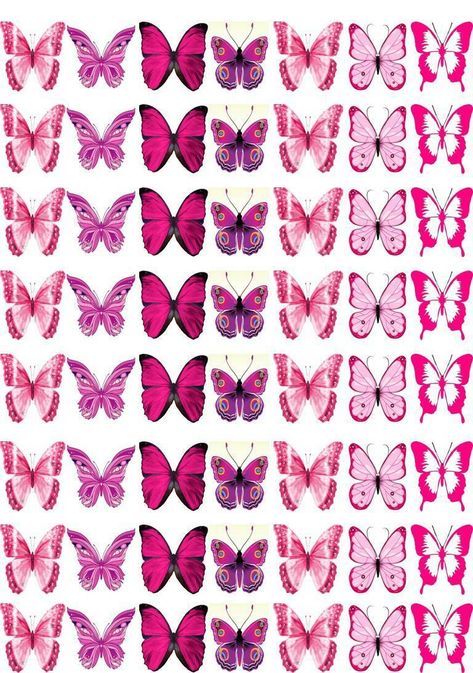 Edible Cups, Butterfly Printable, Potato Starch, Icing Sheets, Wafer Paper, Pink Butterfly, Paper And Ink, Rice Paper, Cupcake Toppers