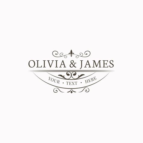 Wedding invitation emblem Free Vector Baroque Wedding, Wedding Badges, Banner Shapes, Wedding Logo Monogram, Photoshop Design Ideas, Wedding Crest, Ink Machine, Luxury Wedding Invitations, Wedding Logos