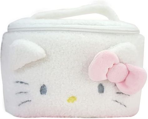 Amazon.com: Plush Bag Cosmetic Storage Bag Purse Storage Bag Packaging Christmas Decorations (Pink White) : Beauty & Personal Care Christmas Decorations Pink, Kidcore Clothes, Hello Kitty Makeup Bag, Kitty Makeup, Hello Kitty Makeup, Purse Storage, Hello Kitty Bag, Plush Bags, Kitty Plush