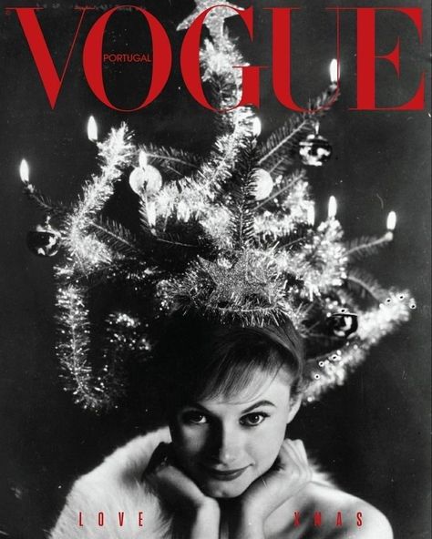 Vintage Vogue Christmas Covers, Vogue Christmas Covers, Holiday Magazine Editorial, Vogue Holiday Editorial, Vogue Christmas Editorial, Vintage Christmas Magazine Covers, Christmas Magazine Cover, Holiday Editorial Photography, Vintage Holiday Aesthetic