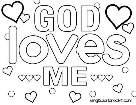 God Loves Me Coloring Page Psr Activities, Catechism Crafts, Kindergarten Sunday School, Sunday School Coloring Sheets, Toddler Sunday School, Chapel Ideas, Giraffe Crafts, Jesus Coloring Pages, Sunday School Coloring Pages