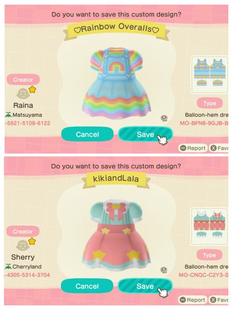 Acnh Summer Clothes, Kidcore Animal Crossing, Acnh Kidcore Codes, Animal Crossing Cafe, Animal Crossing Music, Clown Dress, Island Theme, Animal Crossing Qr Codes Clothes, Animal Crossing Game