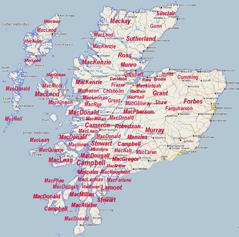 Clans Map Mcqueen Tartan, Clan Mackay, Clan Macdonald, Map Of Scotland, Scotland History, Scottish Ancestry, Scotland Map, Great Scot, Scotland Forever