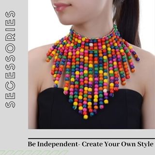 Secessories (@secessorieslv) • Instagram photos and videos Tassel Necklace Boho, Layered Beaded Necklaces, Weird Jewelry, Diy Jewelry Necklace, Choker Pendant, Handmade Beaded Necklaces, Fabric Accessories, Neck Jewellery, Neck Piece