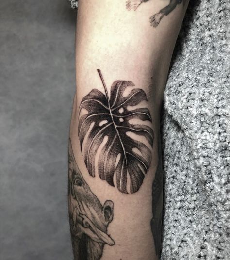 Monsters Leaves Tattoo, Monstera Leaf Tattoo, Tattoo Leaf, Monstera Tattoo, Leaf Tattoo, Monstera Leaf, Heart Tattoo, Tropical Leaves, Maple Leaf Tattoo